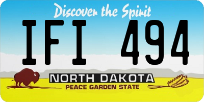 ND license plate IFI494