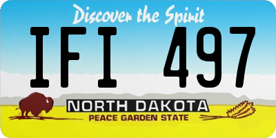 ND license plate IFI497