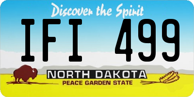 ND license plate IFI499