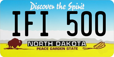 ND license plate IFI500