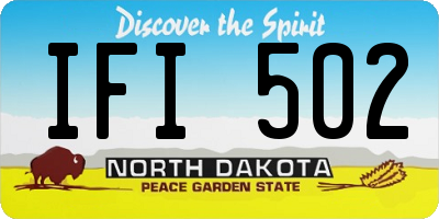 ND license plate IFI502