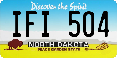 ND license plate IFI504
