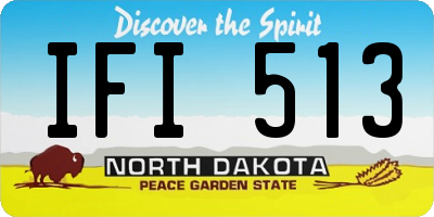 ND license plate IFI513