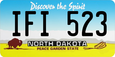ND license plate IFI523