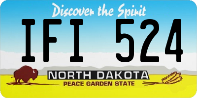 ND license plate IFI524