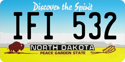 ND license plate IFI532