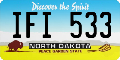 ND license plate IFI533
