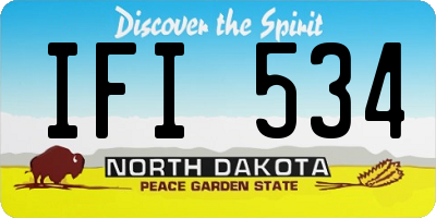ND license plate IFI534