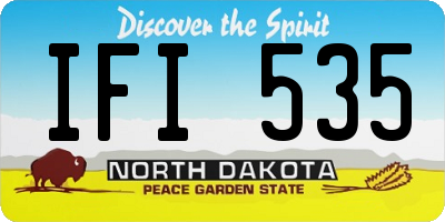 ND license plate IFI535