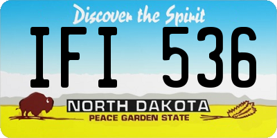 ND license plate IFI536