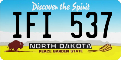 ND license plate IFI537