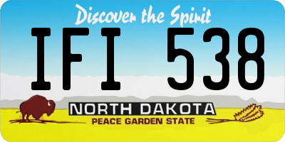 ND license plate IFI538
