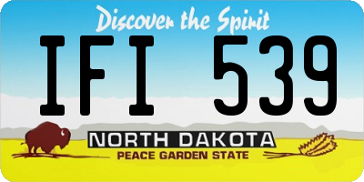 ND license plate IFI539