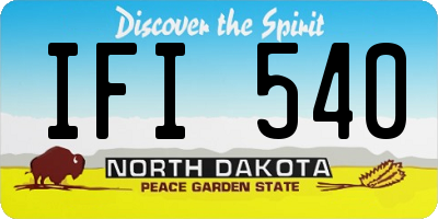ND license plate IFI540
