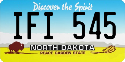 ND license plate IFI545