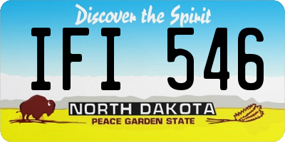 ND license plate IFI546