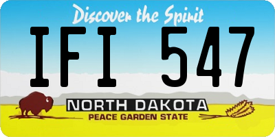 ND license plate IFI547