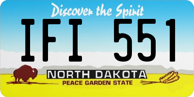 ND license plate IFI551