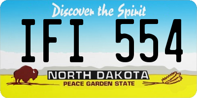 ND license plate IFI554