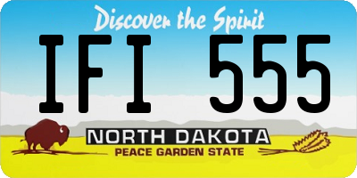 ND license plate IFI555