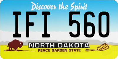 ND license plate IFI560
