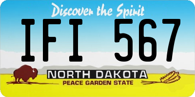 ND license plate IFI567