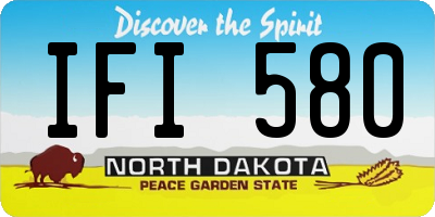 ND license plate IFI580