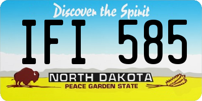 ND license plate IFI585