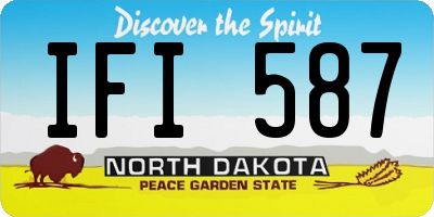 ND license plate IFI587