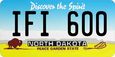 ND license plate IFI600