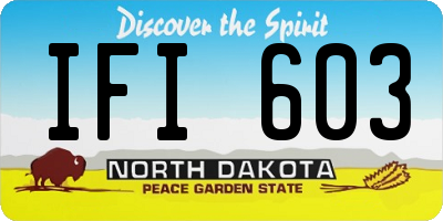ND license plate IFI603