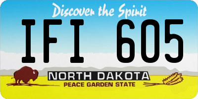 ND license plate IFI605