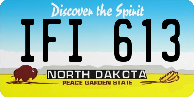 ND license plate IFI613