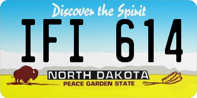 ND license plate IFI614