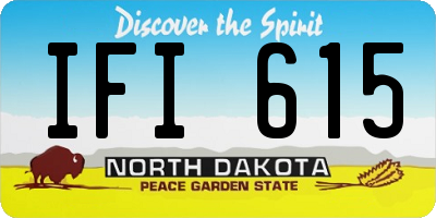 ND license plate IFI615