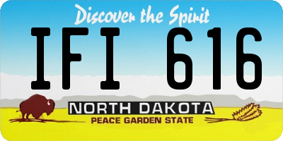 ND license plate IFI616
