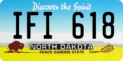 ND license plate IFI618