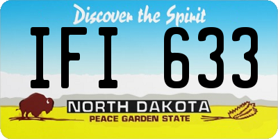 ND license plate IFI633