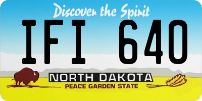 ND license plate IFI640