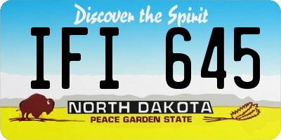 ND license plate IFI645