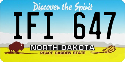 ND license plate IFI647