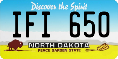 ND license plate IFI650