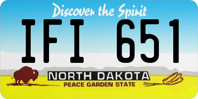 ND license plate IFI651