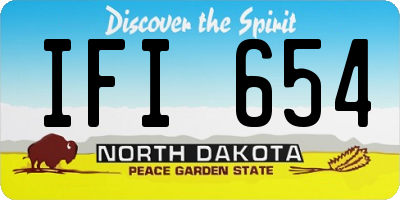 ND license plate IFI654