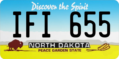 ND license plate IFI655