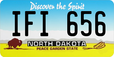 ND license plate IFI656