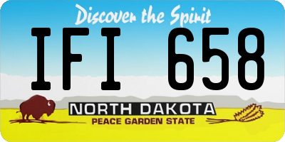 ND license plate IFI658