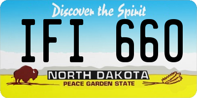 ND license plate IFI660