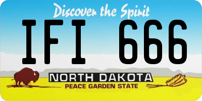 ND license plate IFI666
