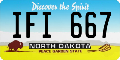 ND license plate IFI667